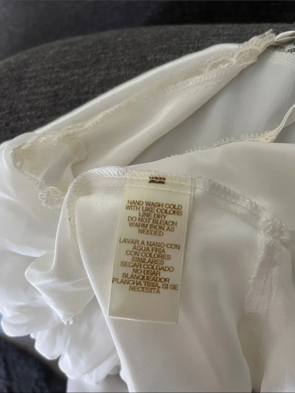 Lace Trim Ivory Camisole
